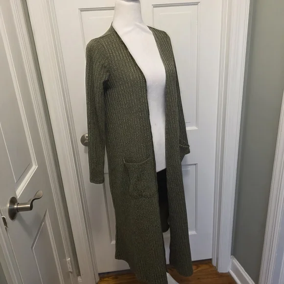Lularoe Olive Green Sarah Open Front Cardigan Size Small, Casual - Picture 5 of 10